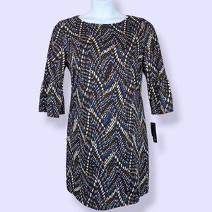 NWT AB Studio Abstract 3/4 Sleeve Dress